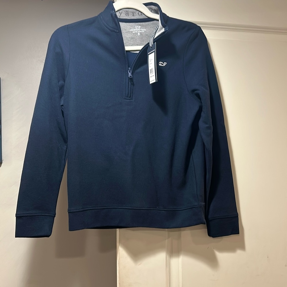 Boys Vineyard Vines 1/4 zip Blue Sweater